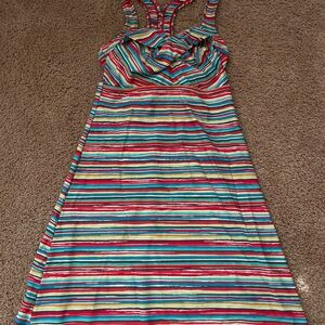 Athleta Striped Swim Dress w/ Built in Bra